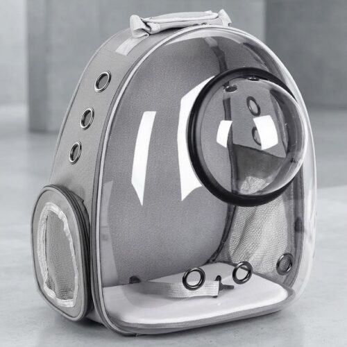 MOCHILA TRANSPORTADORA GRIS C/CAPSULA