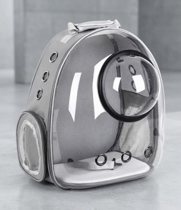 MOCHILA TRANSPORTADORA GRIS C/CAPSULA